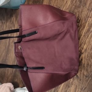 Burgundy handbag